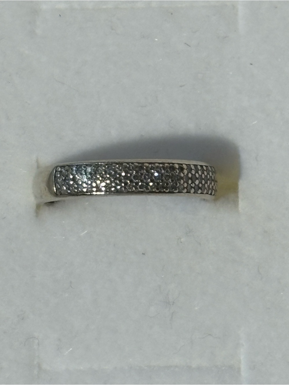 Mejuri 14k Pave Diamond Thin Dome Ring